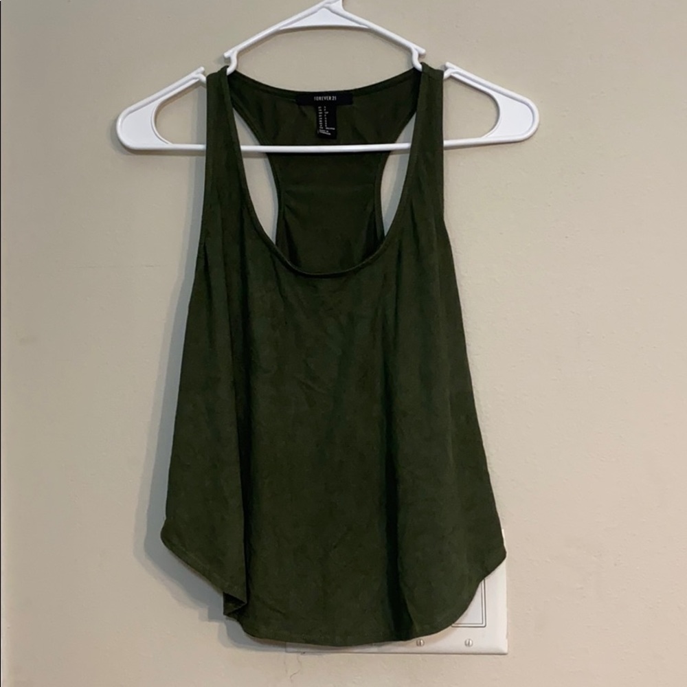 Green Flowy Tank Top